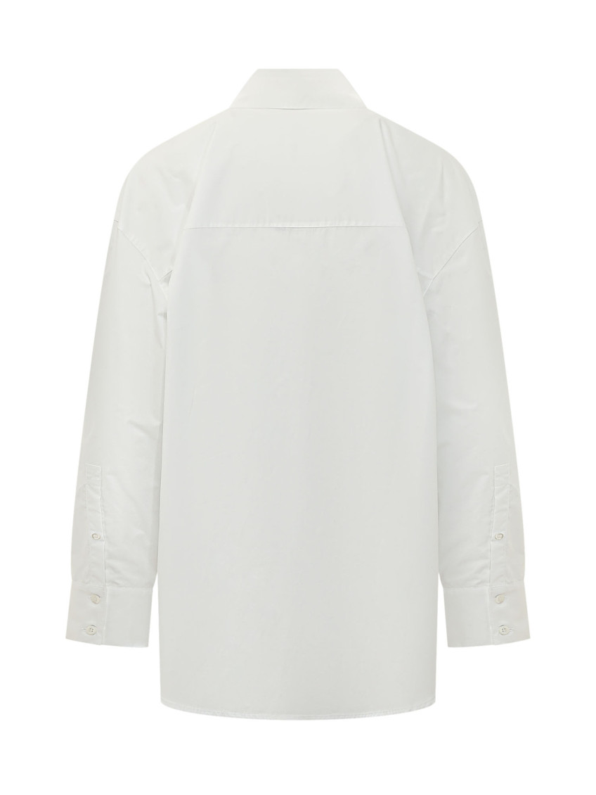 White Relaxed Embellished Shirt