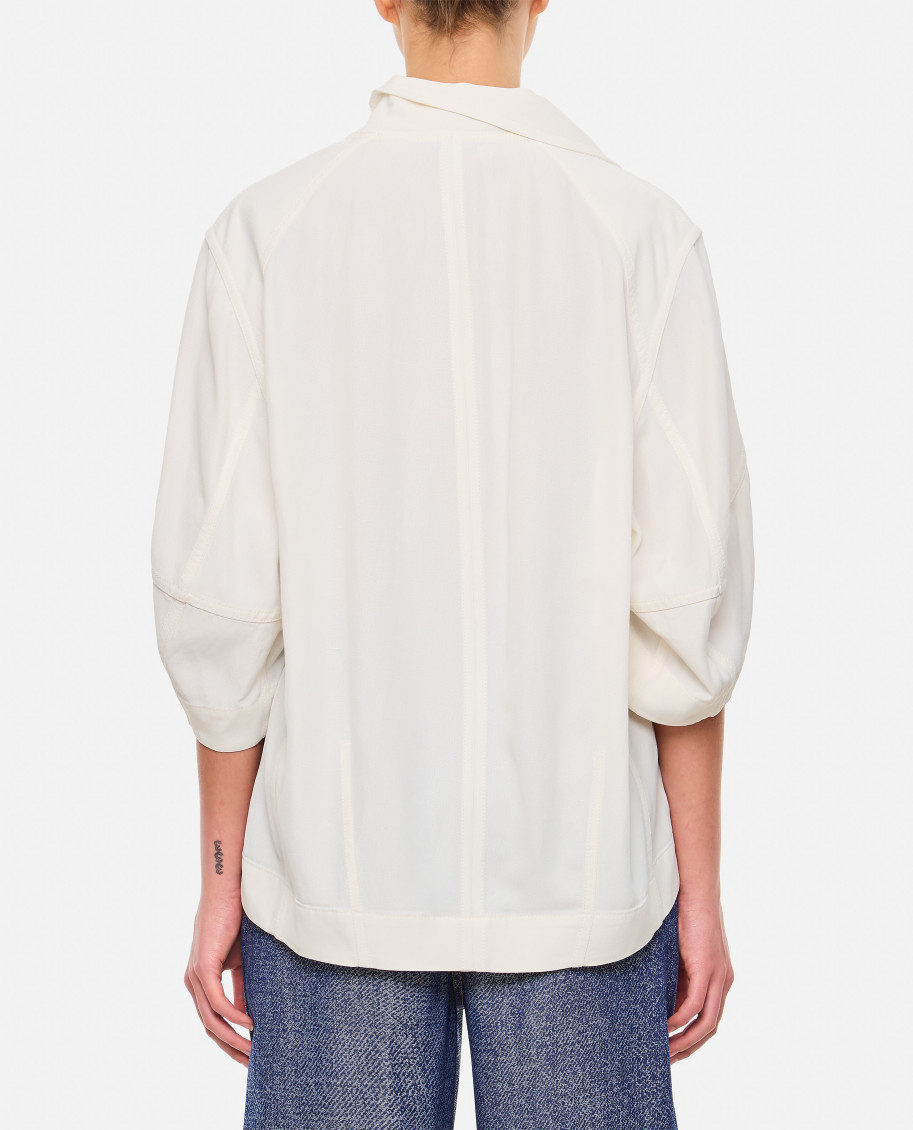 Grainy viscose linen shirt