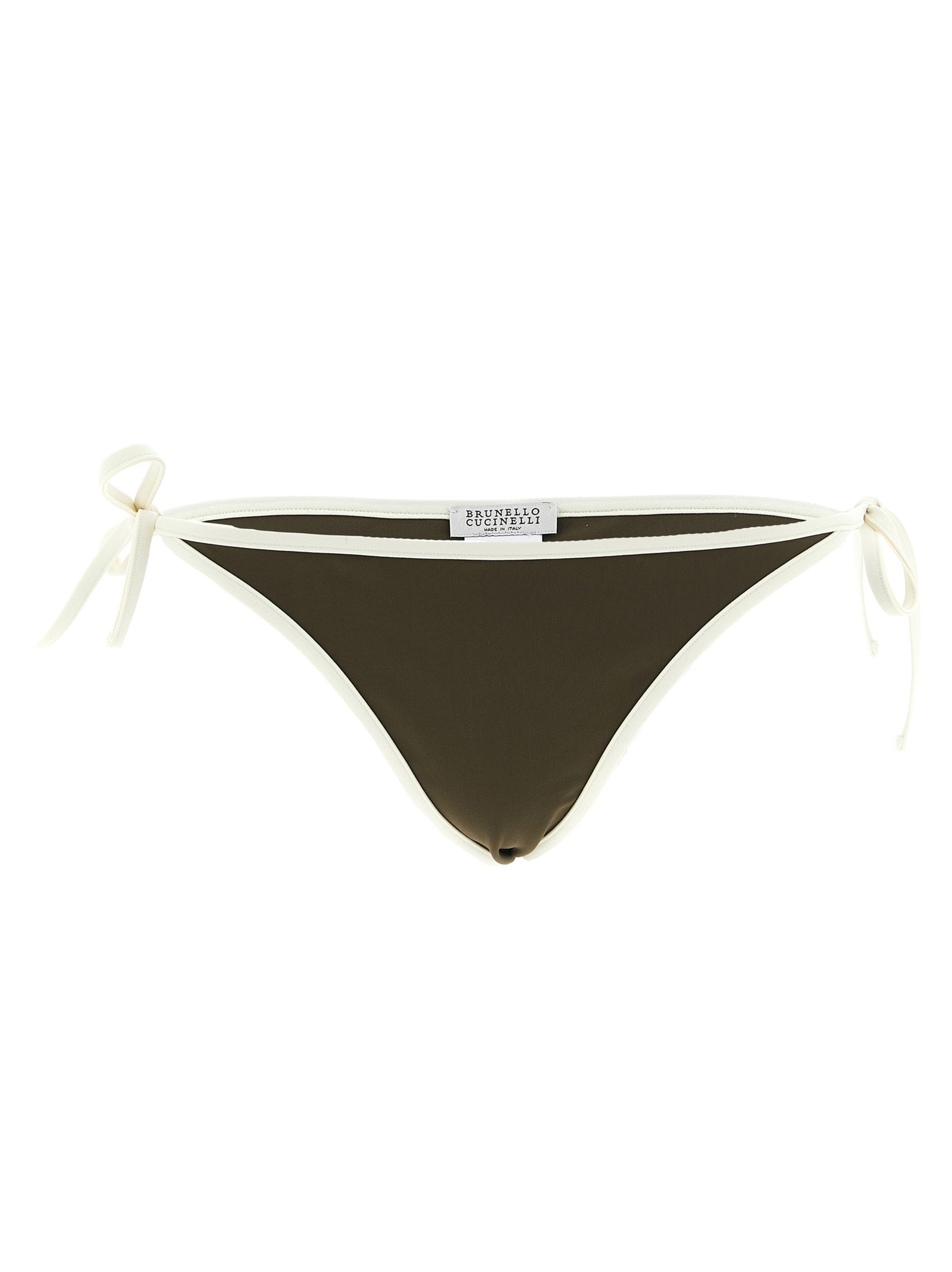 Bicolor Polyamide Swim Brief — Green