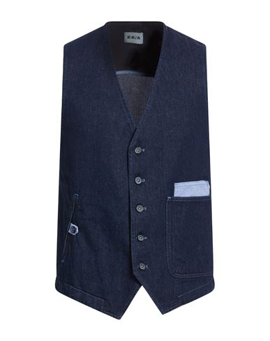 Man Tailored Vest Blue Size M Cotton