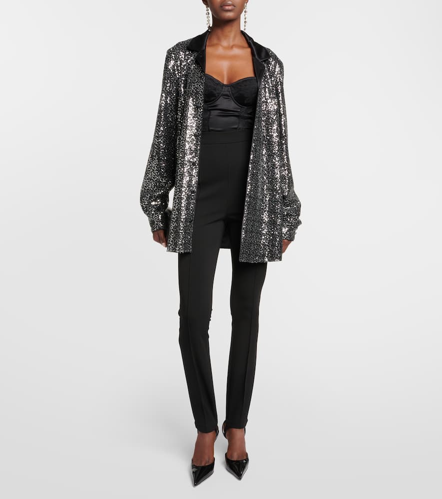 High-rise stirrup leggings
