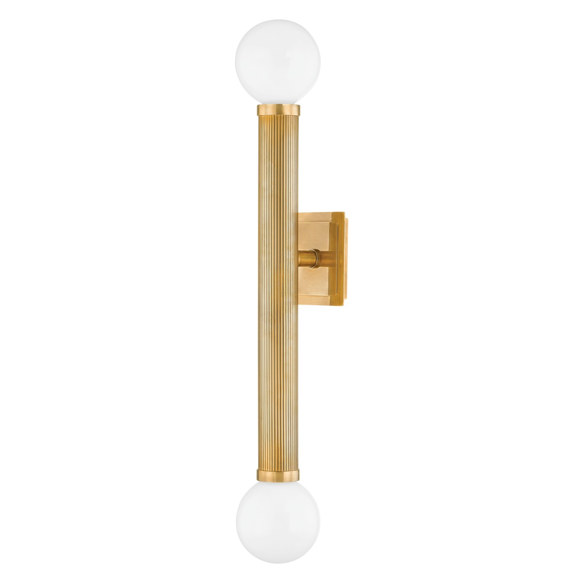 Vintage Brass Two Light Wall Sconce from the Pienza Collection