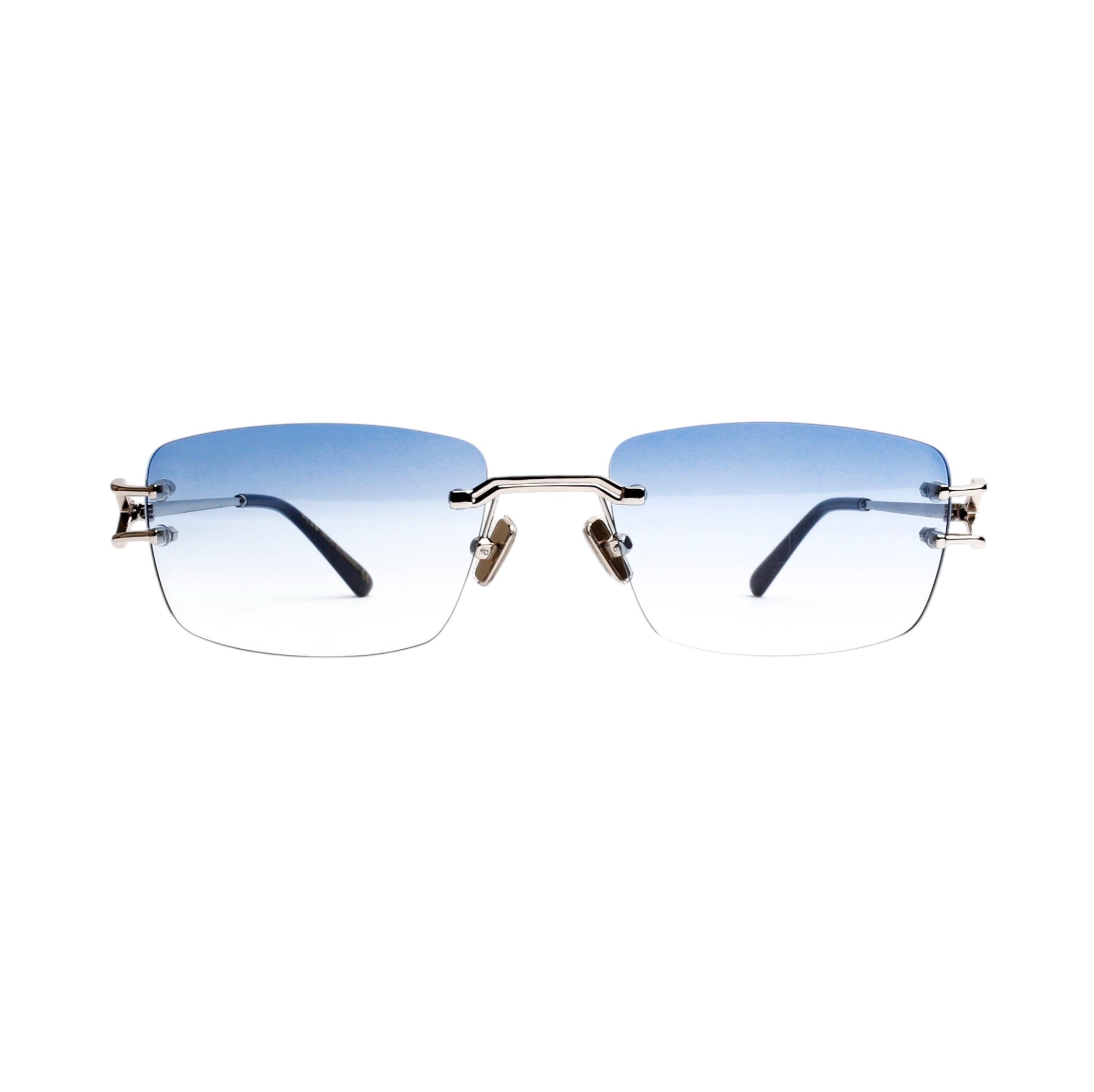 XLAB Unisex XLAB Burano Sonnenbrillen Metall Silber Hellblau Quadratisch Normal Schattiert