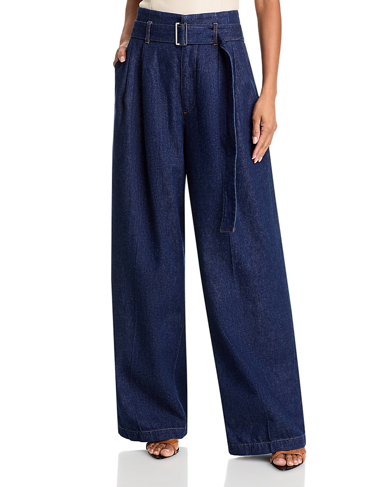 The Paper Bag High Rise Trouser Jeans in Rinse
