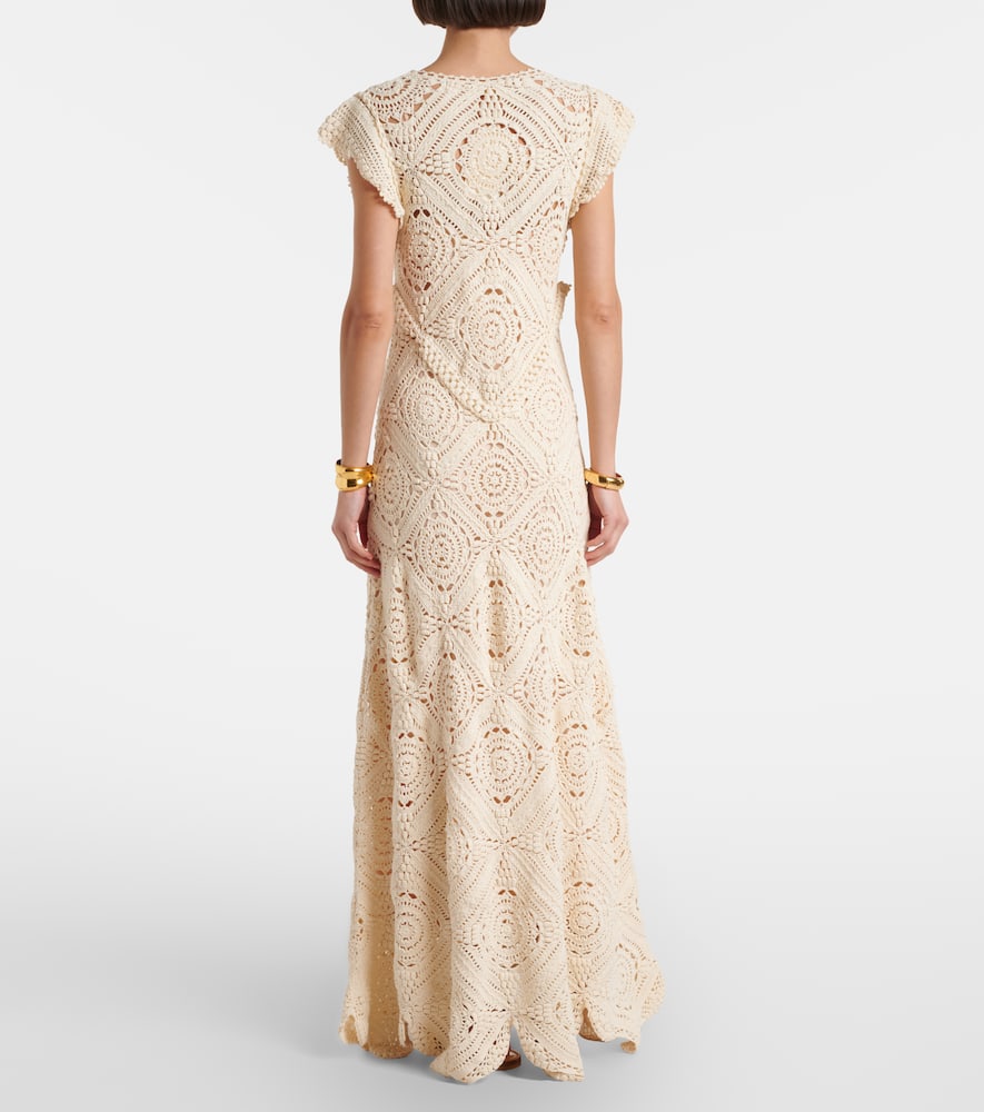 Annalisa crochet cotton maxi dress