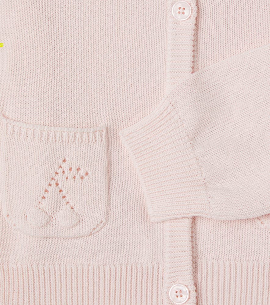 Elisea open-knit cotton cardigan