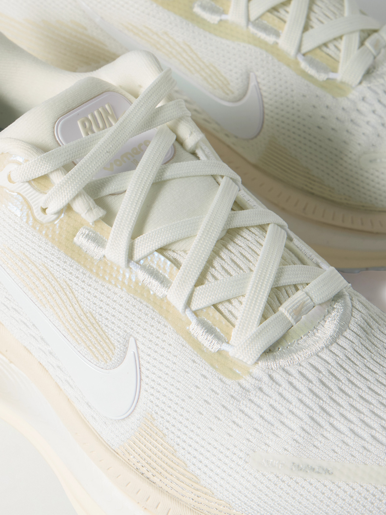 Vomero 18 Leather And Rubber-trimmed Mesh Sneakers - Off-white