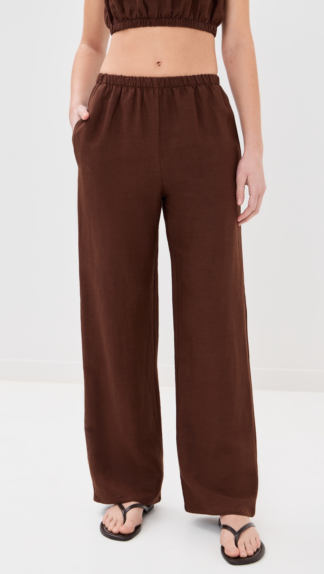 LE BOP Camille Pull On Pants Chocolate