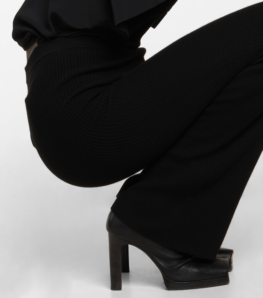 Rick Owens Rib-knit wool-blend pants
