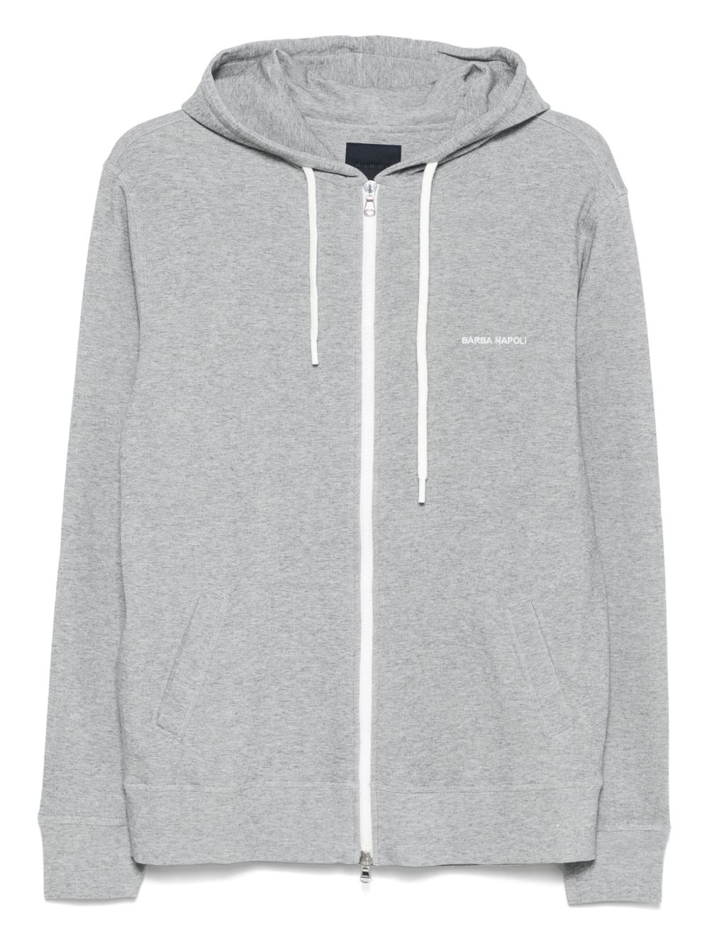 Barba zip-up hoodie - White