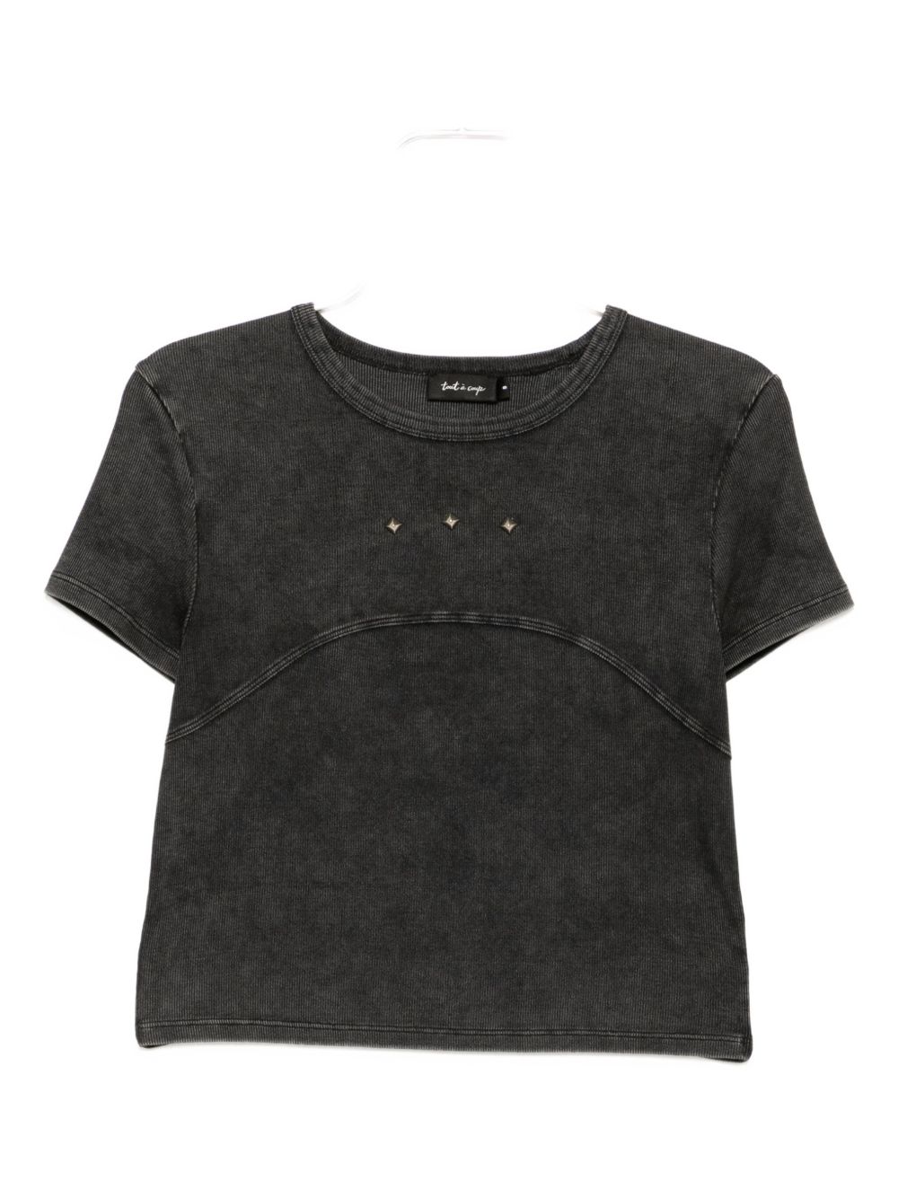 Rivet detailing T-shirt - Grey
