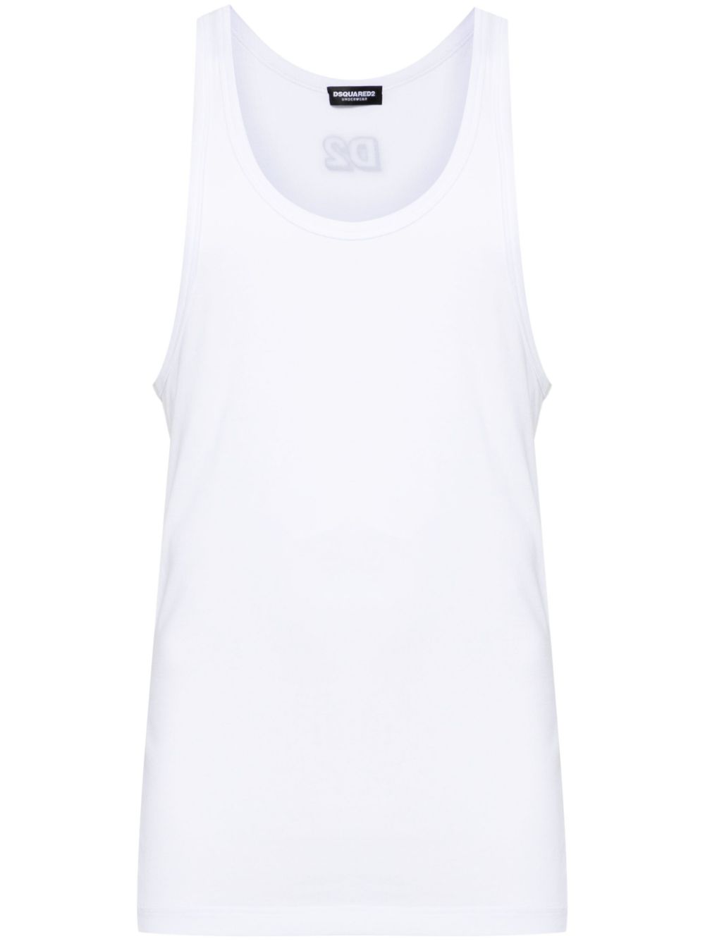 Logo-print jersey tank top - White