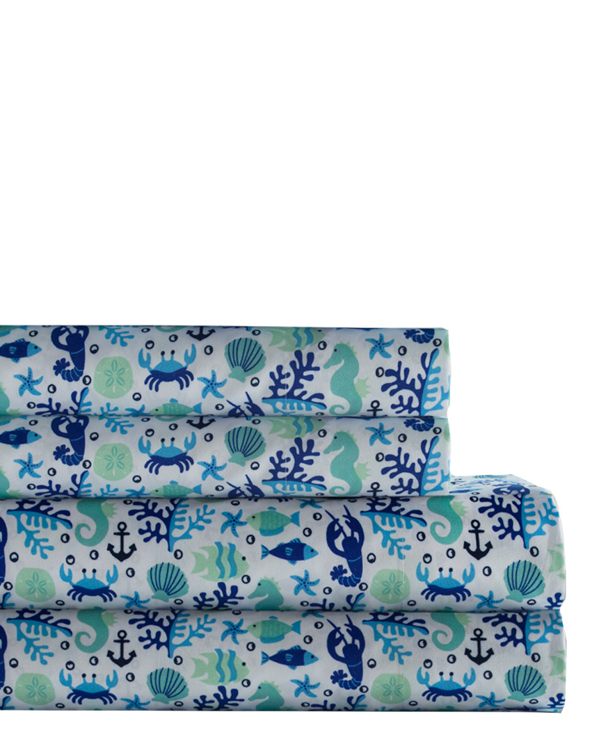 Hotel Coastal Easy Care Print Sheet Set