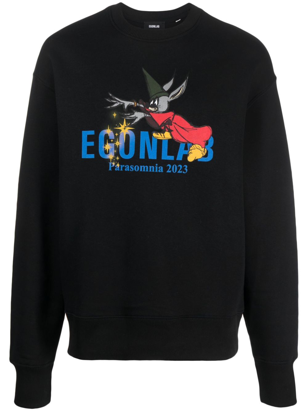 Logo-print cotton sweatshirt - Black