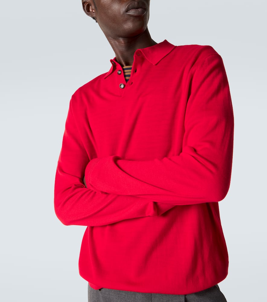 Virgin wool polo shirt