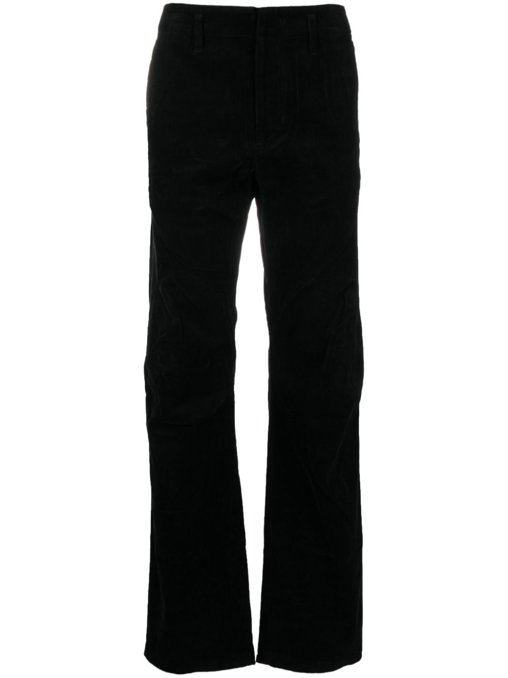Right corduroy cotton trousers - Black