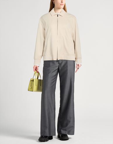 Woman Jacket Beige Size M Cotton, Elastane