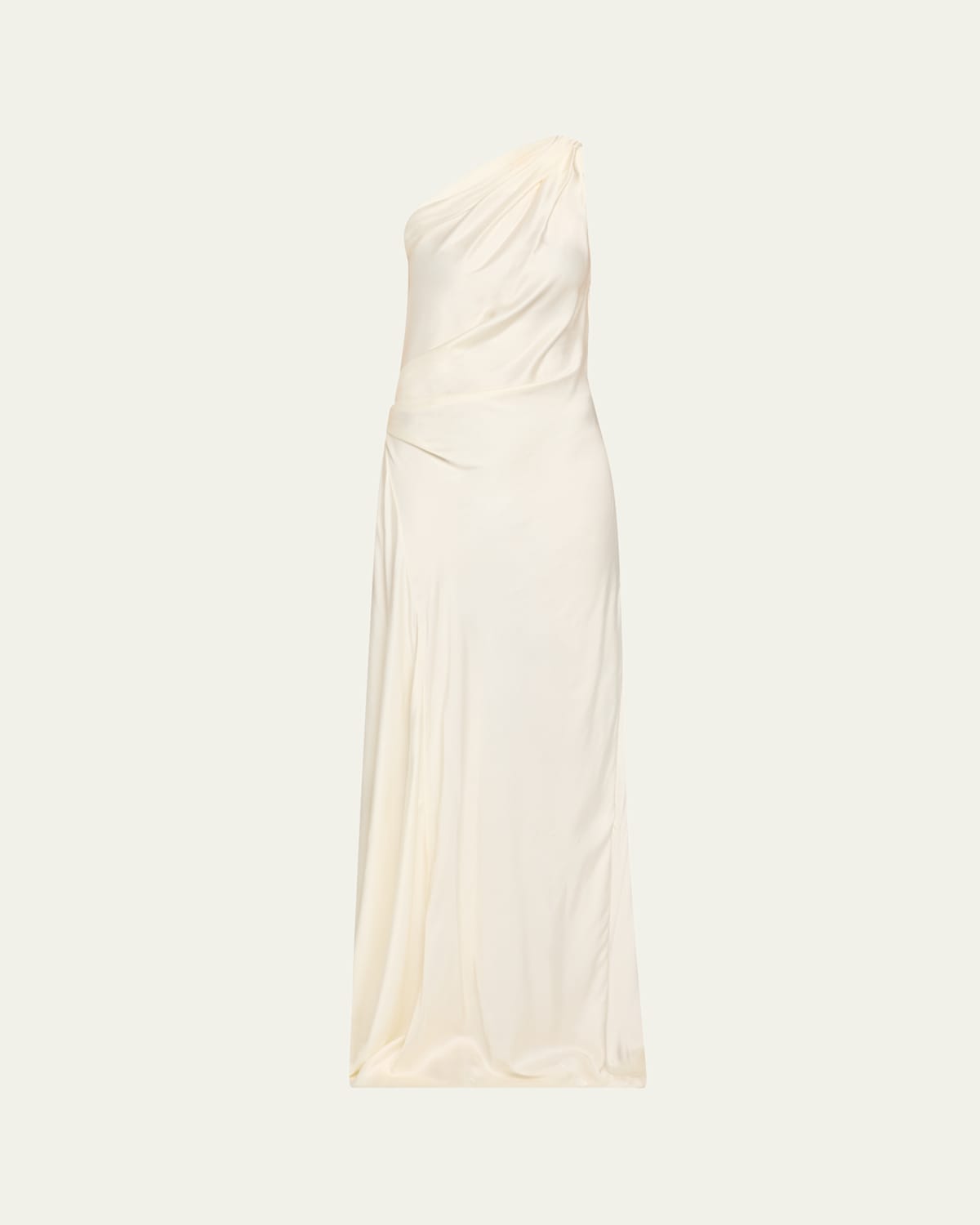 Aster One-Shoulder Satin Gown