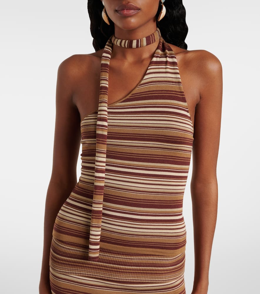 Aya Muse Scarf-detail knitted silk-blend top