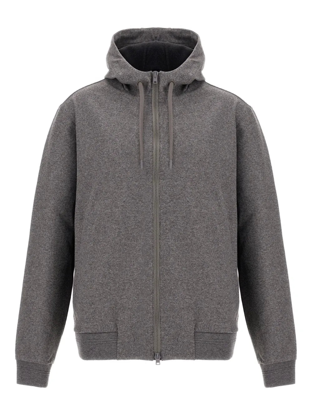 Hooded Zip-Up Hoodie — Grey