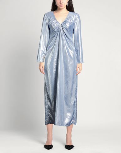 Pièce. Woman Midi dress Sky blue Size 6 Acetate, Viscose