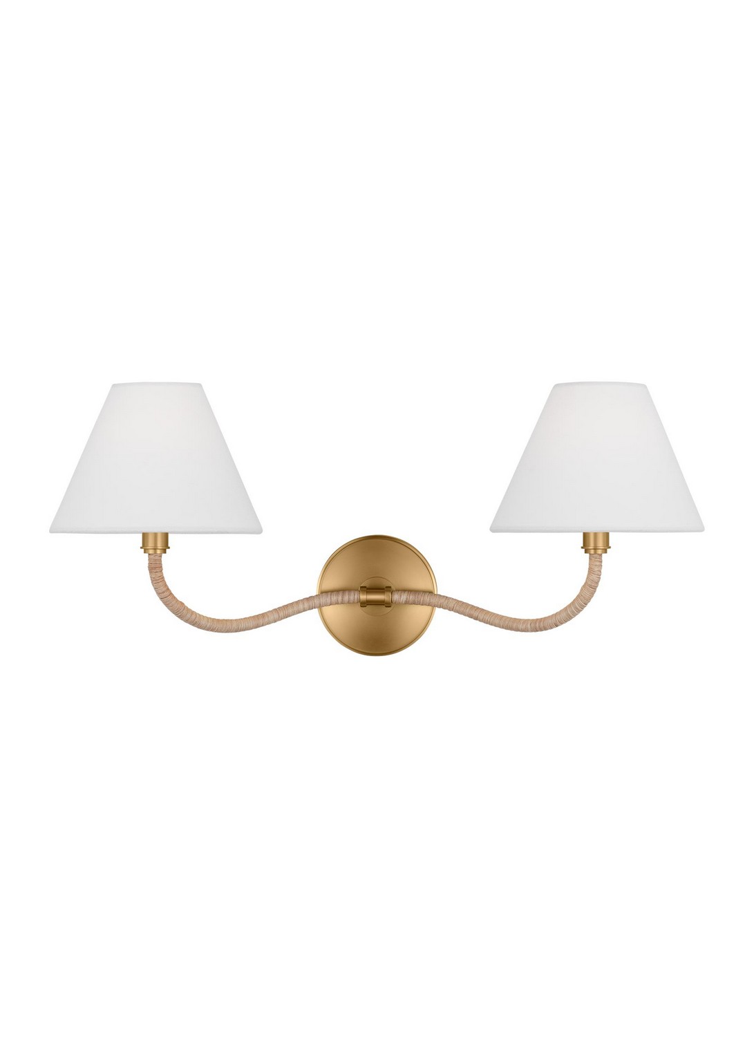 Burnished Brass Two Light Wall Sconce from the Laguna Collection