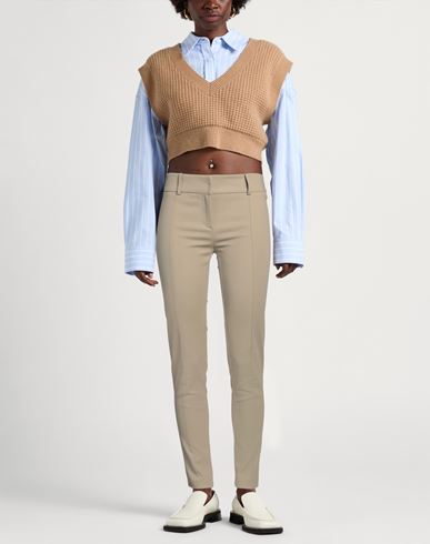 Patrizia Pepe Woman Pants Sand Size 6 Cotton, Polyamide, Elastane