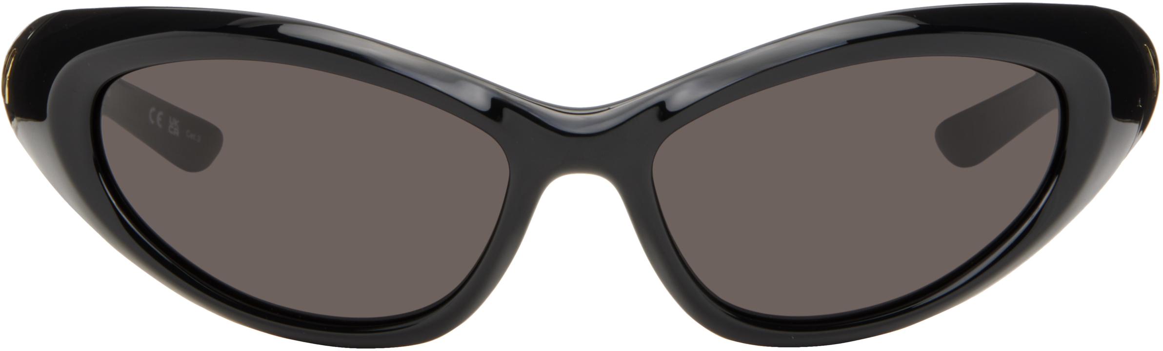 Balenciaga Black Sporty B Round Af Sunglasses