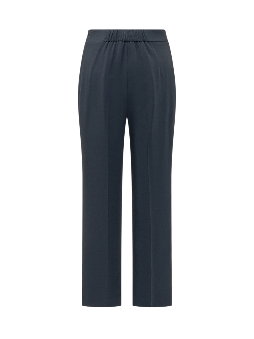 Blue Bootcut Flat Front Pants