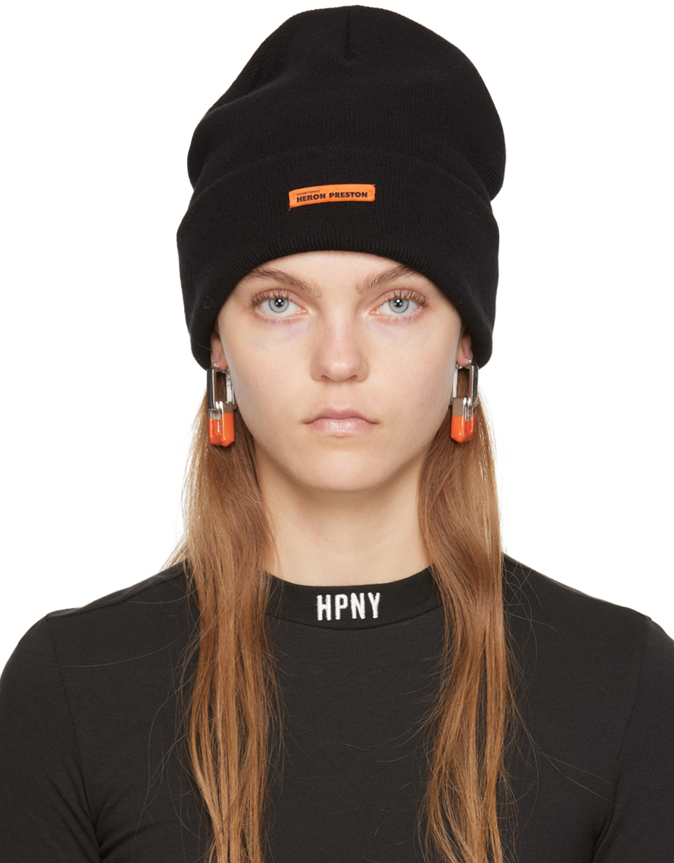 Heron Preston Black Classic Beanie