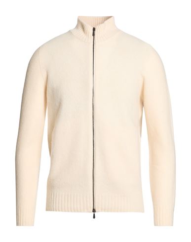 Man Cardigan White Size 36 Lambswool