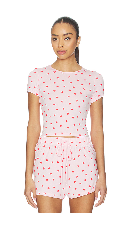 Hanky Panky Baby Tee in Pink. - L also in M