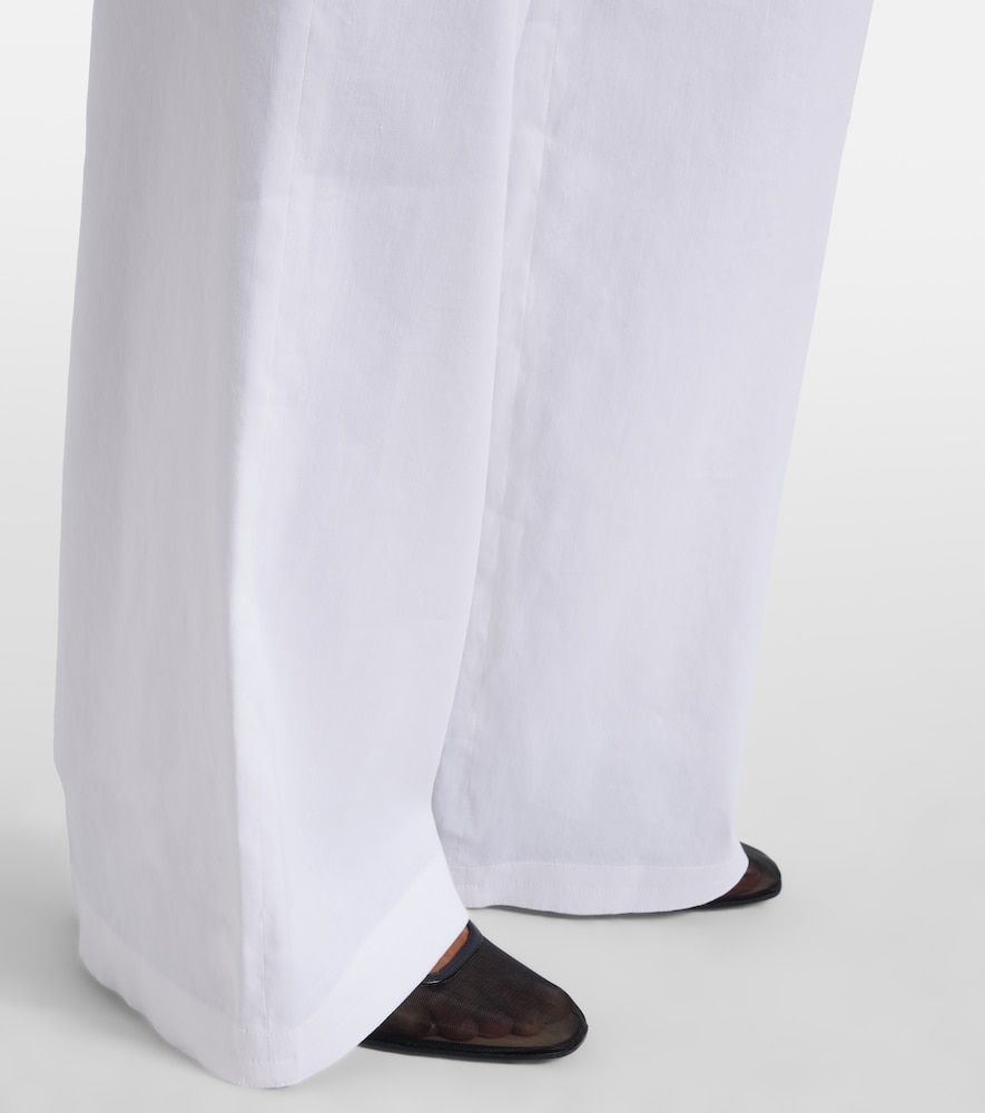 Destino linen-blend wide-leg pants