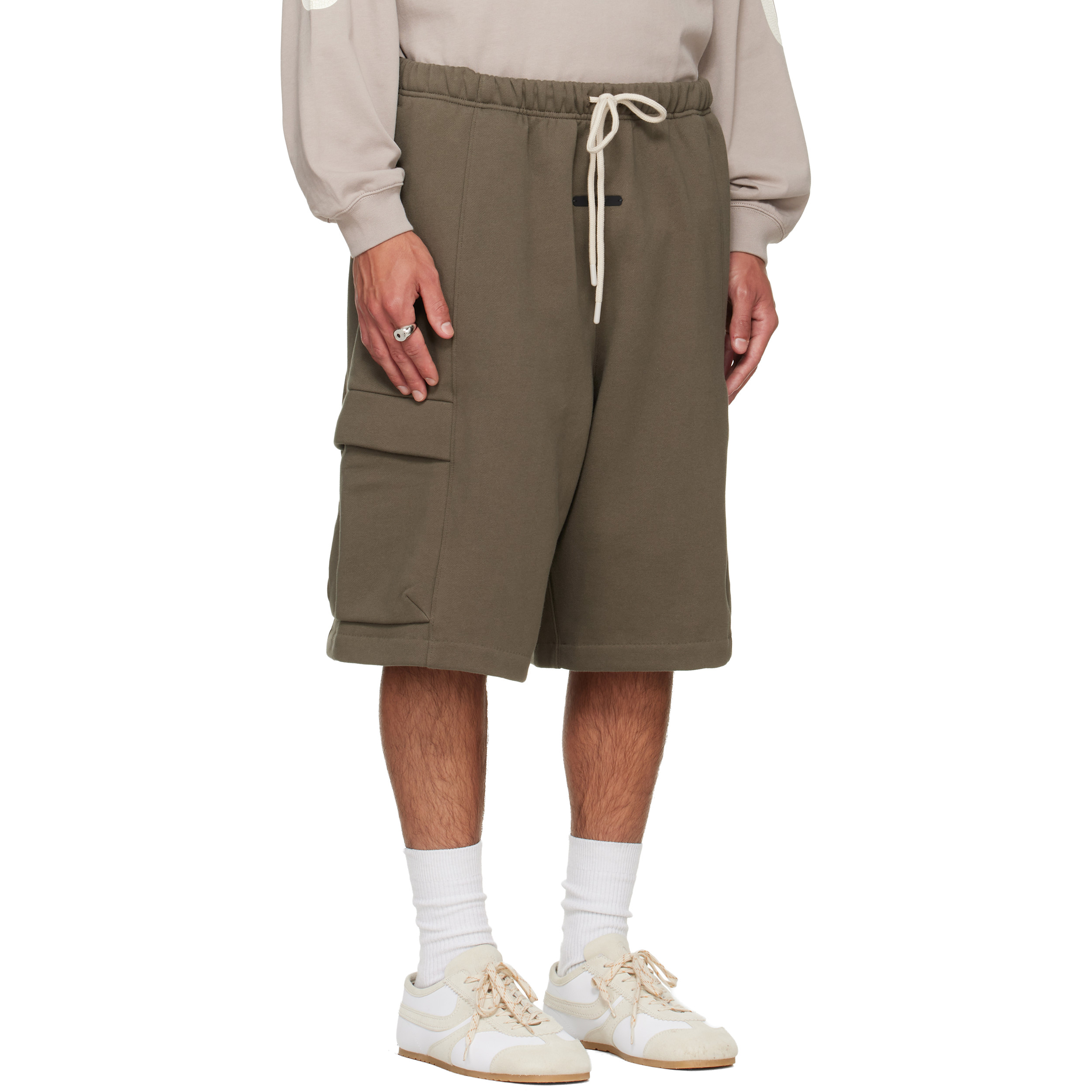 Khaki Cargo Basketball Shorts