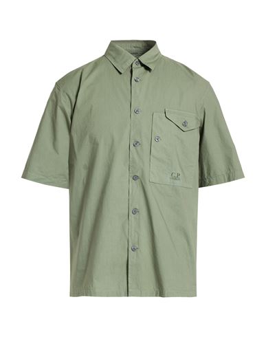 C. p. Company Man Shirt Military green Size L Cotton