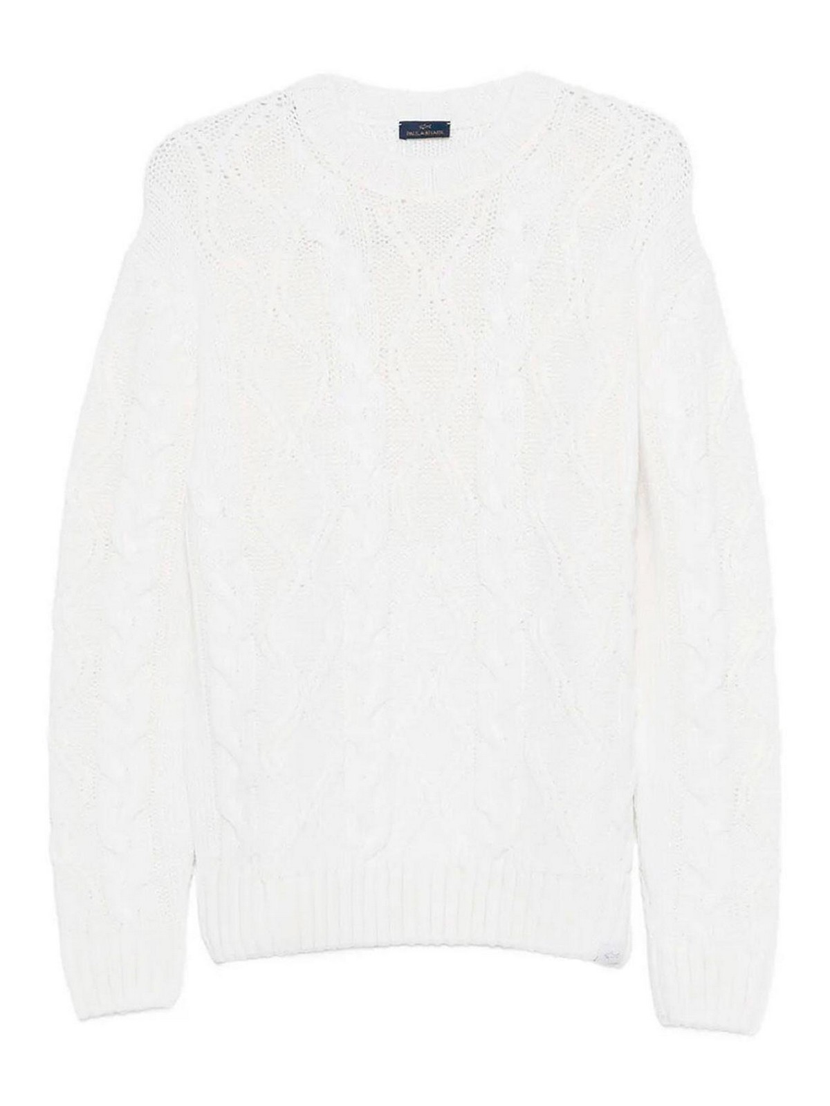 Cable Knit Crewneck Wool Sweater
