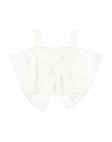 Kid Girl Top White Size 10 Polyester, Viscose, Elastane, Polyamide