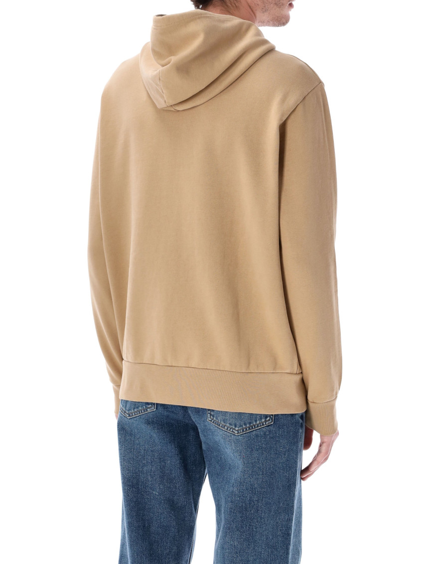 Brown Logo Embroidery Hoodie