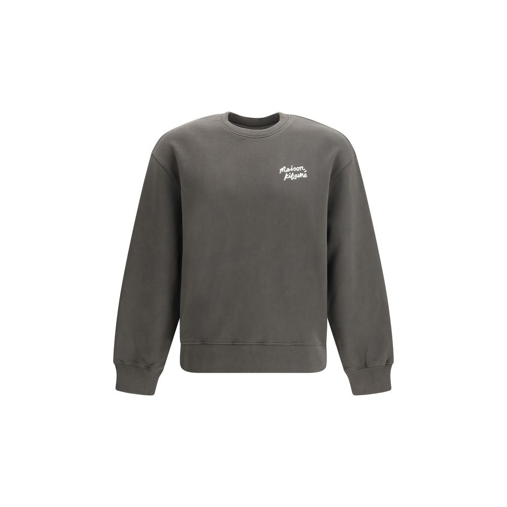 Cotton Crew Neck Sweatshirt — Gray