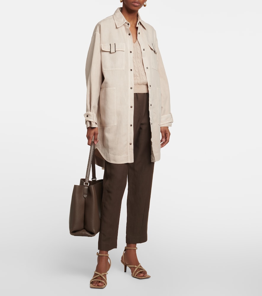 Cotton and linen overshirt