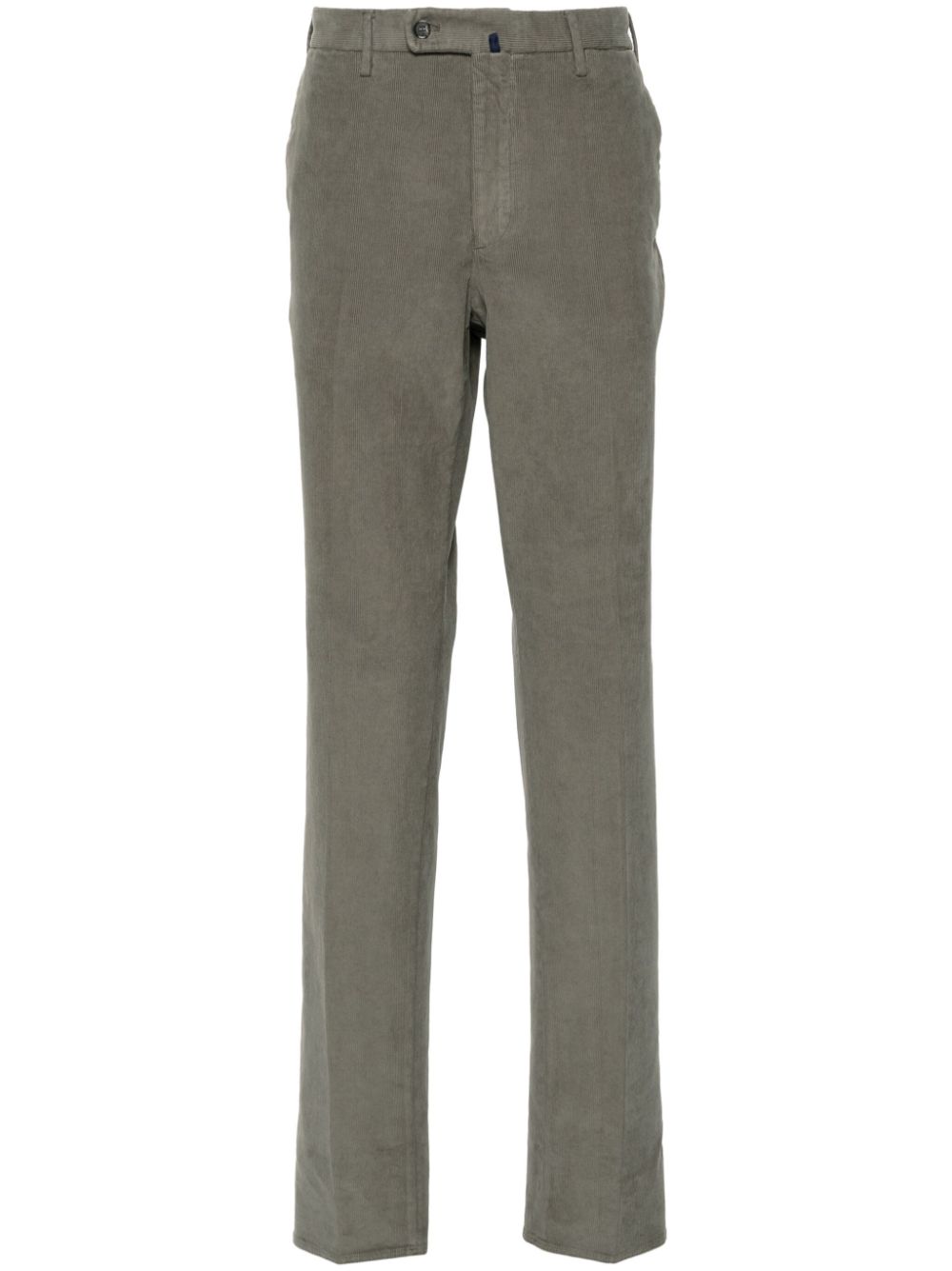 Corduroy slim-cut trousers - Green