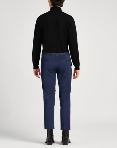 Man Pants Navy Size 38 Cotton, Elastane