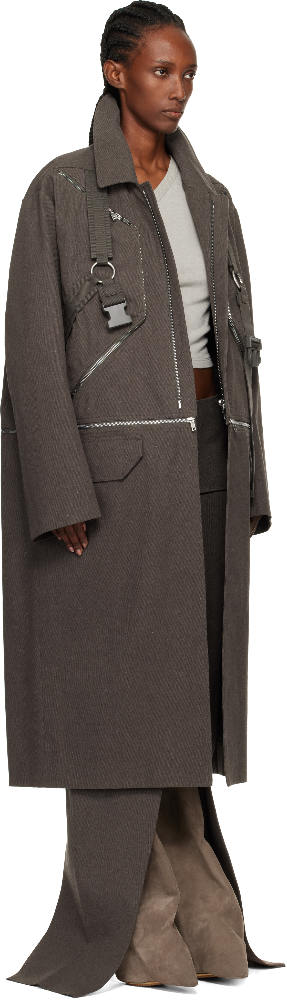 Gray Concordians Runway Blixa Jumbo Mac Coat