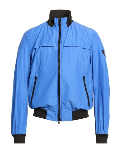 Man Jacket Azure Size M Cotton, Polyamide