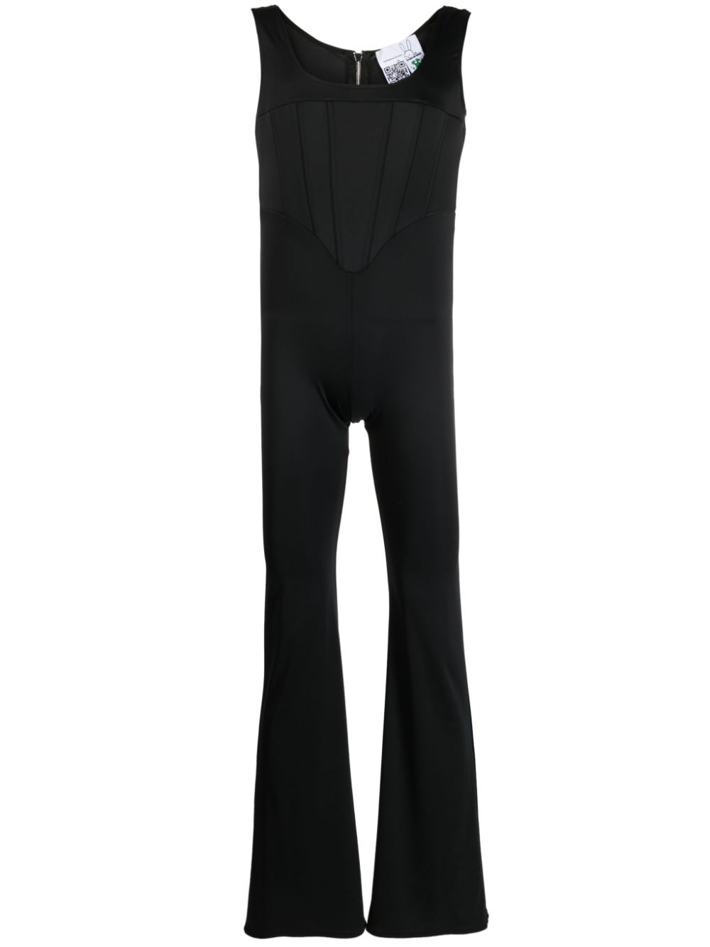 Supplex scoop-neck jumpsuit - Black