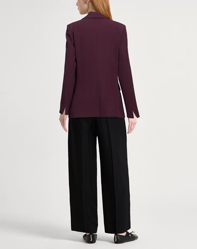 Woman Blazer Plum Size M Polyester, Elastane