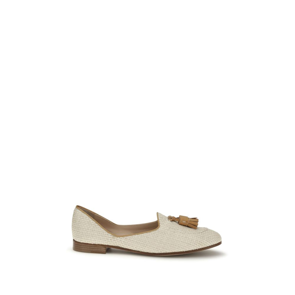Raffia Loafer — Beige