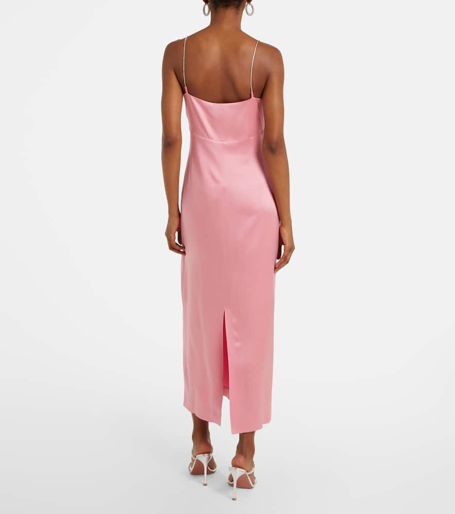 Envers embellished satin midi dress