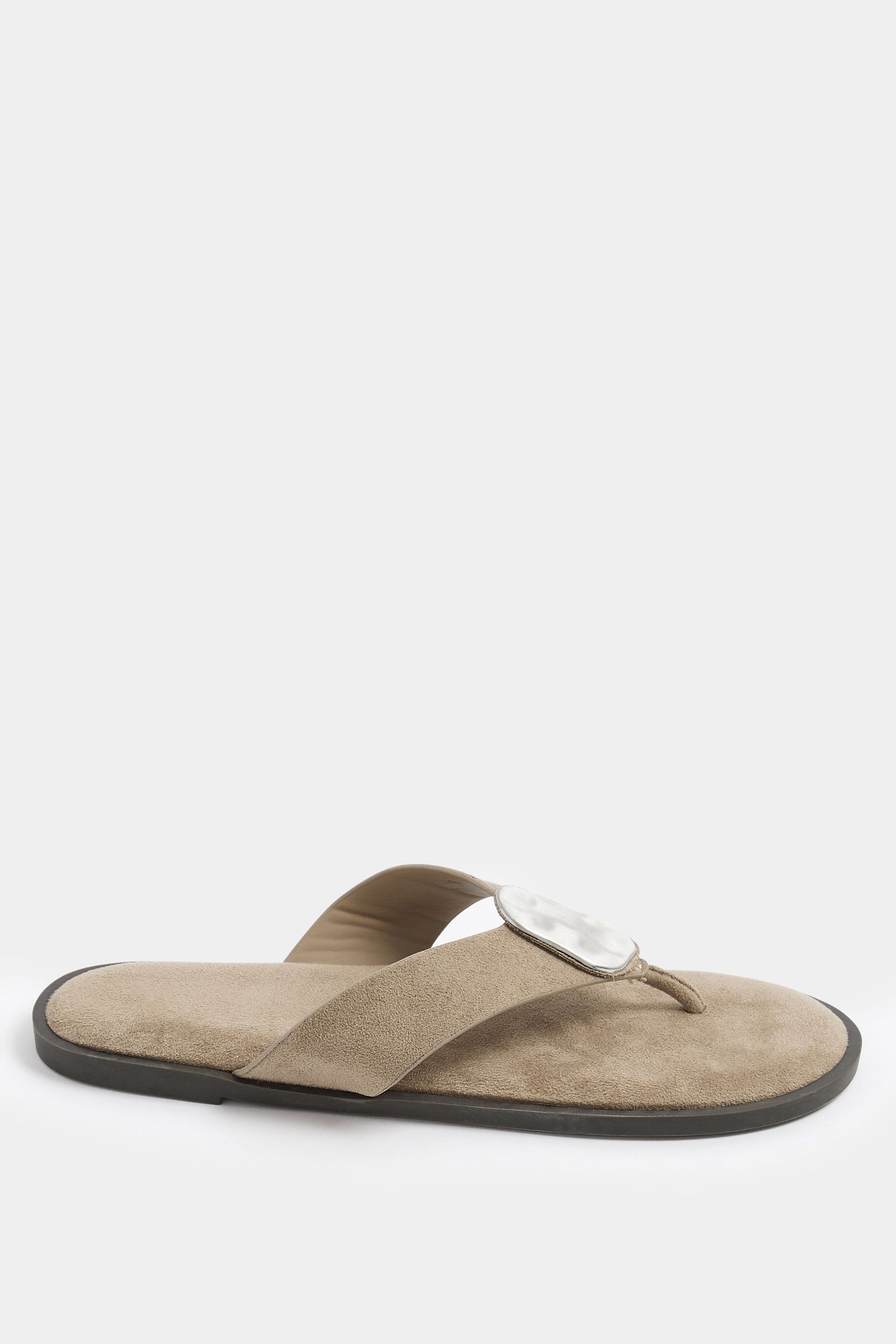 Yours Women's Disk Sandals In Extra Wide EEE Fit in Natural | : 5EEE