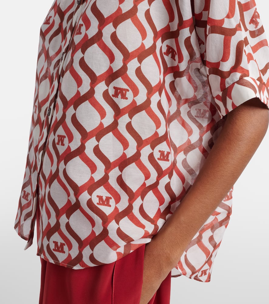 Ariete printed cotton and silk shirt